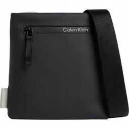 Calvin klein torba listonoszka rubberized czarna