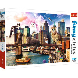 Trefl, puzzle, Koty w Nowym Jorku, 1000 el.