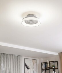 Wentylator sufitowy LED Mace, biały, cichy, CCT Mace