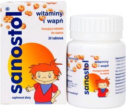 Sanostol witaminy i wapń Musujące tabletki do ssania,