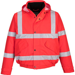 PORTWEST S463 KURTKA OSTRZEGAWCZA BOMBER; CZERWONY