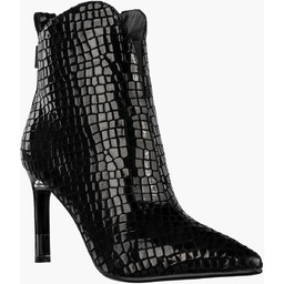 Botki Damskie Skórzane Buty Ocieplane Na Szpilce Zimowe