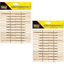 Idena 90171  drewniane klamerki do bielizny, 48