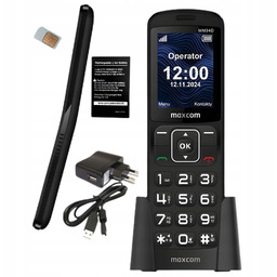Telefon komórkowy dla seniora Maxcom MM34D duże klawisze