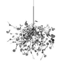 Lampa wisząca MONETE SINGLE chrom - metal