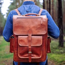 Polski Plecak Tornister Męski Skóra Vintage do Pracy