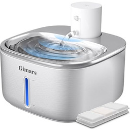 Gimars Cat Water Fountain, 108oz/3.2L Stal nierdzewna Pet