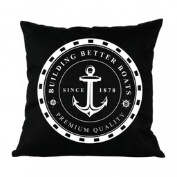 Poduszka w Stylu Marynistycznym Czarna 1