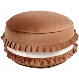 Pufa dla dzieci Laduree Welur Brązowy