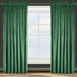 Design 91 Zasłona gotowa na taśmie 135x300 zielona