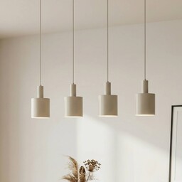 Lampa wisząca Ovelia Lindby, możliwość ściemniania, kremowy /