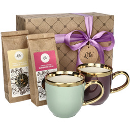 Zestaw kubków do kawy herbaty 2 herbaty pudełko