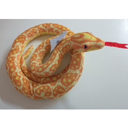 Wąż pluszowy długi 125 cm żółty