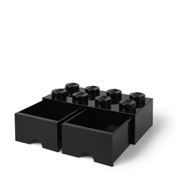 Lego(r) pojemnik klocek z szufladami ósemka czarny pudełko