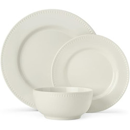 Mikasa Cranborne 12-częściowy kremowy kamionkowy zestaw obiadowy