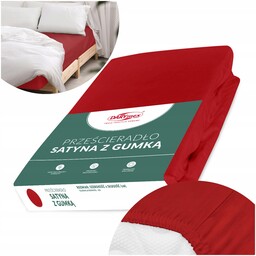 Prześcieradło bawełniane z gumką 160x200 satyna 100% Bawełna