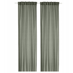 Ikea Stenfrö Firanki, 2 szt., zielony/na taśmie, 145x300