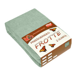 KARO Prześcieradło frotte z gumką 220x240 oliwkowe 013