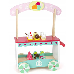 Drewniany Wózek Z Lodami Lodziarnia Sklep 19 Elem.