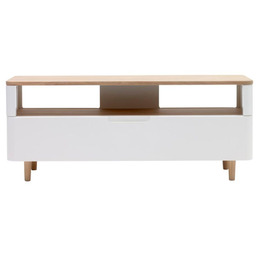 Biała szafka rtv Amalfi (36372231), 120 cm, drewniana