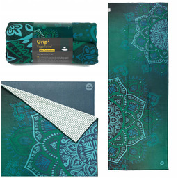 Ręcznik do jogi Grip² Mandale, Jungle Green
