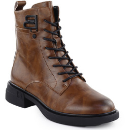 Skórzane botki damskie workery brązowe Filippo DBT7361