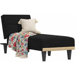 Edinos Czarny rozkładany fotel typu szezlong E8-F54