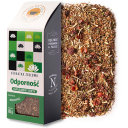 Herbata ziołowa naturalna odporność suplement moringa żurawina rooibos