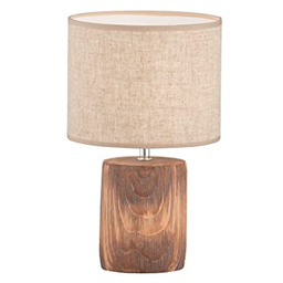 Honsel Lampa stołowa w stylu rustykalnym beżowa