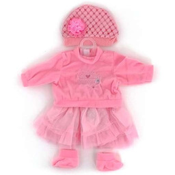 Śliczne Ubranko Dla Lalek 45Cm +Czapeczka, Buciki