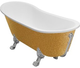 BESCO Wanna wolnostojąca OLAYA GLAM ZŁOTA 160x68 cm