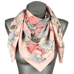 Chusta damska apaszka satynowa gawroszka KOTY na prezent