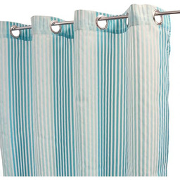 HomeMaison zasłona żakardowa, pionowe paski, poliester, turkusowy, 250