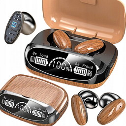 SŁUCHAWKI BEZPRZEWODOWE BLUETOOTH W STYLU RETRO BT DREWNIANE