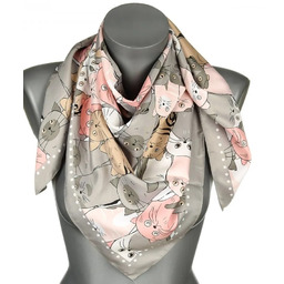 Chusta damska apaszka satynowa gawroszka KOTY na prezent