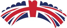 Papilotki na babeczki Flaga Wielkiej Brytanii - 6