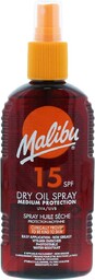 Malibu, Dry Oil Spray, SPF15, Olejek Brązujący