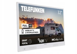 Telewizor przenośny z akumulatorem Telefunken 32FGP7450W 32" Smart