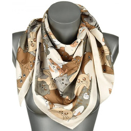 Chusta damska apaszka satynowa gawroszka KOTY na prezent