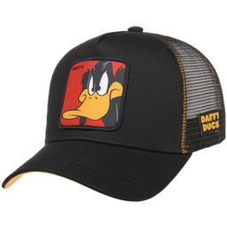 Czapka Trucker Daffy Duck Logo by Capslab, czarny,