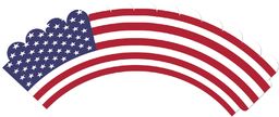 Papilotki na babeczki Flaga Stanów Zjednoczonych - 6