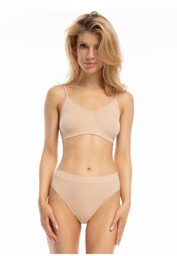 Biustonosz damski beżowy miękki bez fiszbin Bamboo Bralette