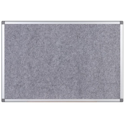 Tekstylna tablica ogłoszeń, szara, 900 x 600 mm