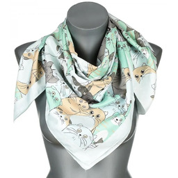 Chusta damska apaszka satynowa gawroszka KOTY na prezent