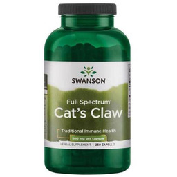 SWANSON Cat''s Claw Koci pazur 500mg, 250 kapsułek