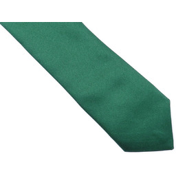 Ciemnozielony gładki krawat z poszetką OZ25