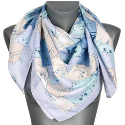 Chusta damska apaszka satynowa gawroszka KOTY na prezent