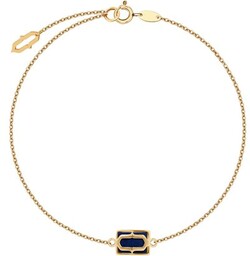 Bransoletka złota z lapis lazuli - Nomad