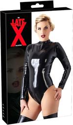 LATEX - damskie body z długim rękawem (czarne)
