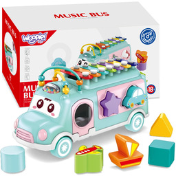 WOOPIE BABY Samochodzik Muzyczny Sorter z Cymbałkami Zielony